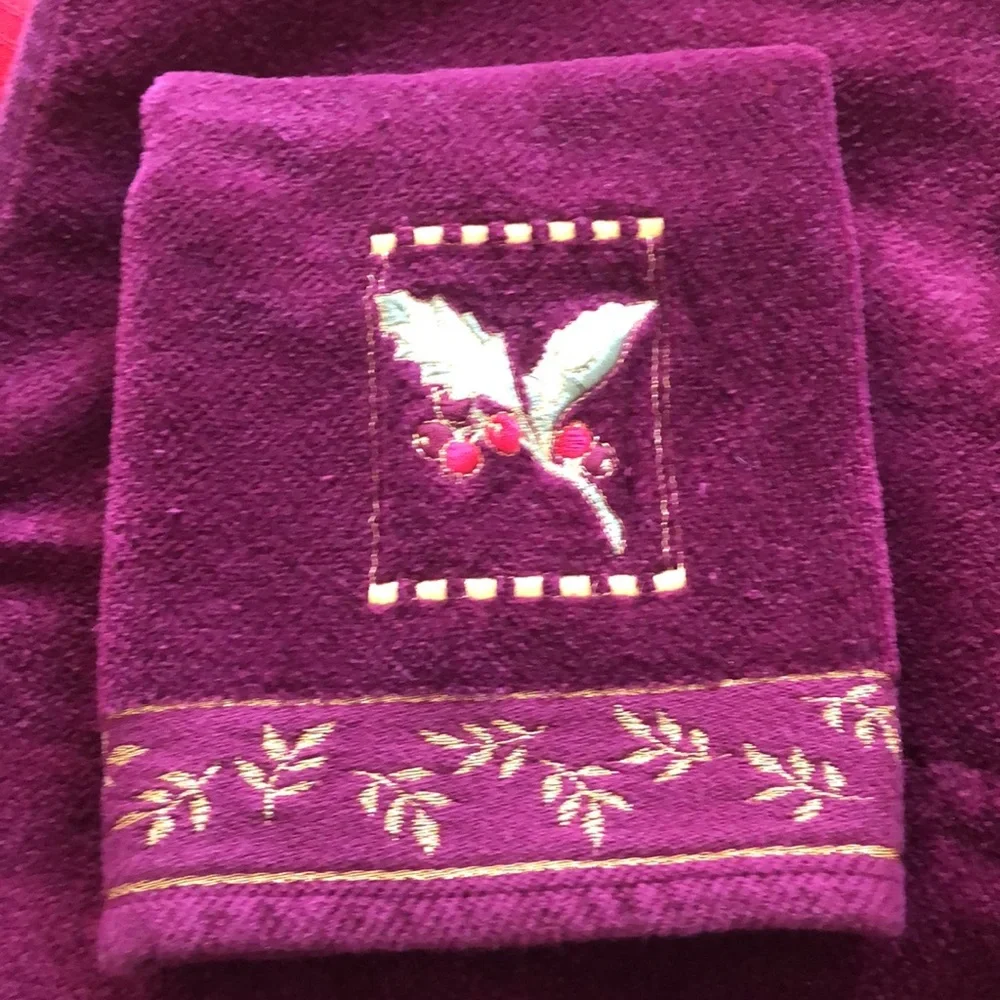 Embroidered Bath Towel Set